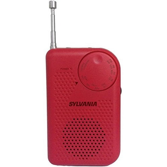 Sylvania Portable AM/FM Radio -Red