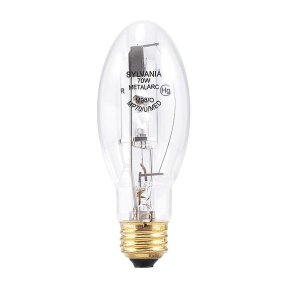 Sylvania Quartz Metal Halide HID Bulb,70W,3000K MP70/U/MED