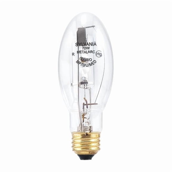 Sylvania Quartz Metal Halide HID Bulb,70W,3000K MP70/U/MED