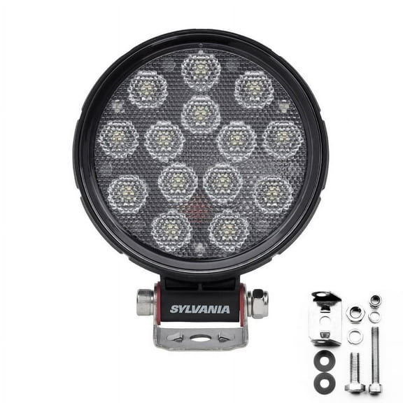 Sylvania Rugged 4 Inch Round LED Light Pod Flood 2100 Lumens, 1 pack, Compatible with Multiple Cars