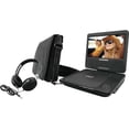thumbnail image 1 of Sylvania SDVD9060 9" Swivel Screen Portable DVD Player with Deluxe Carry Bag and Matching Headphones (Multiple Colors), 1 of 2