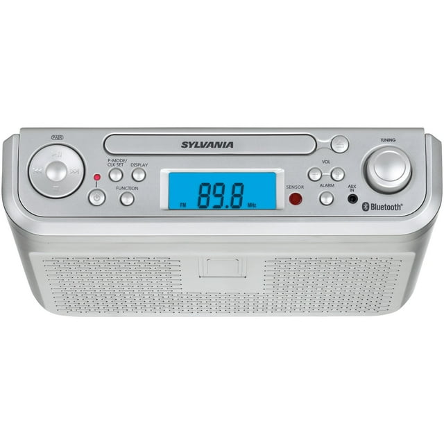 Sylvania SKCR2713 UnderCounter Bluetooth CD Clock Radio