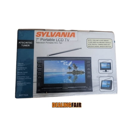 Sylvania SRT702A 7" LCD Portable Television with Remote Control & A/V Cables