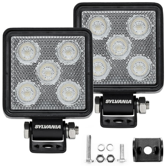 Sylvania Slim 3 Inch Cube LED Light Pod Flood 950 Lumens, 2 pack, Compatible with Multiple Cars