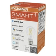 Sylvania Smart+ LED Smart Bluetooth A19 light Bulb, Seamless Setup, Works with Google, alexa, AppleHomeKit, No hub required, 2700K, LED bulb
