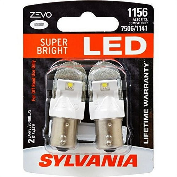 Sylvania ZEVO 1156 White LED Automotive Bulb fits 1156 2 Pack