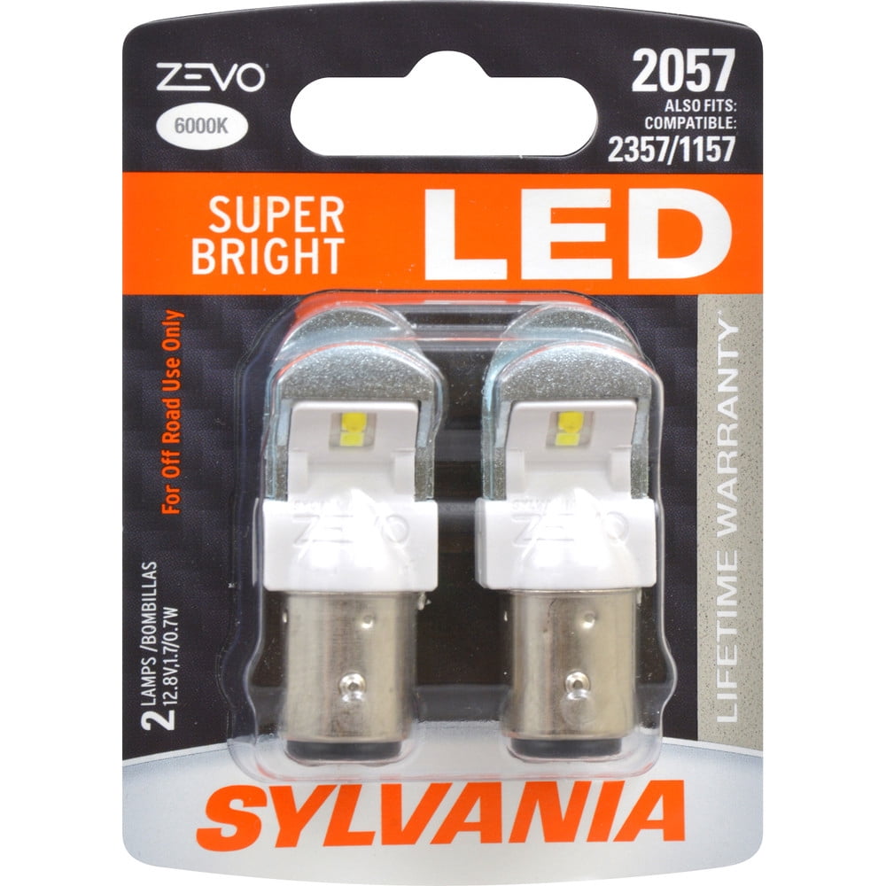 Sylvania 2057LED.BP2 ZEVO Blister Pack Twin Back Up Light Bulb