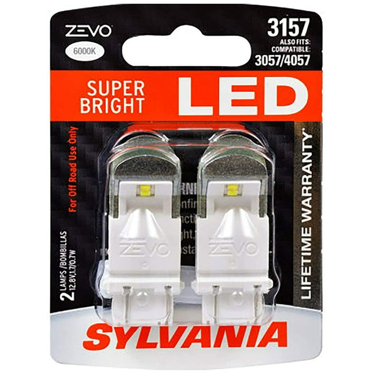 Sylvania ZEVO 4057 White LED Mini Auto Bulbs for Reverse Lights (2