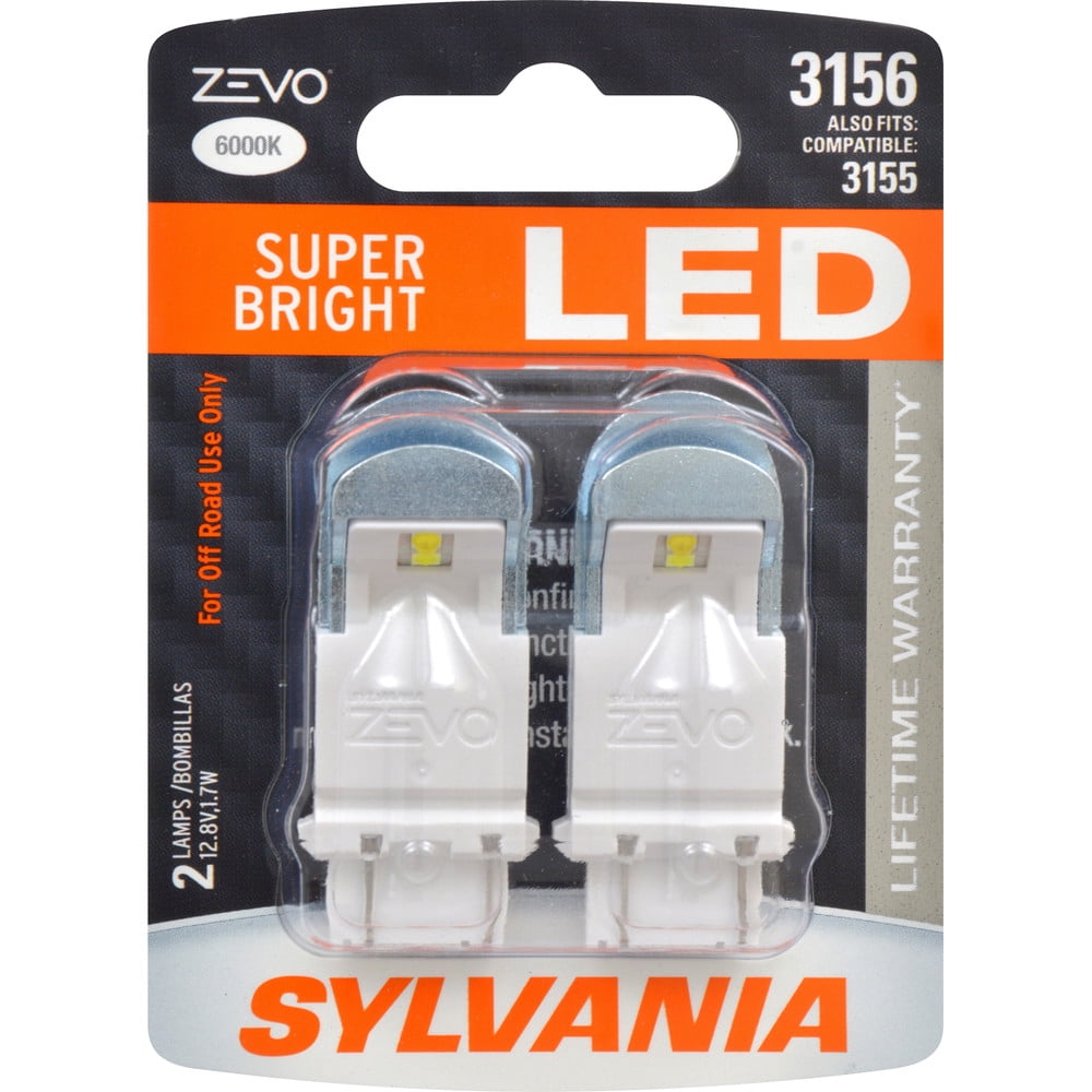Sylvania 3156LED.BP2 ZEVO Blister Pack Twin Back Up Light Bulb