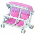 thumbnail image 1 of Sylvanian Families Double Pushchair Doll Strollers Pink, 1 of 4