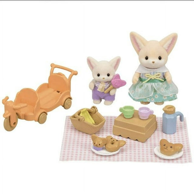 Sylvanian Families Picnic Set - Desert Fox Girl and Baby 5698