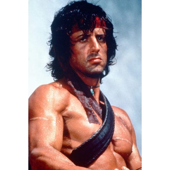 Sylvester Stallone 24x36 Poster barechested as Rambo