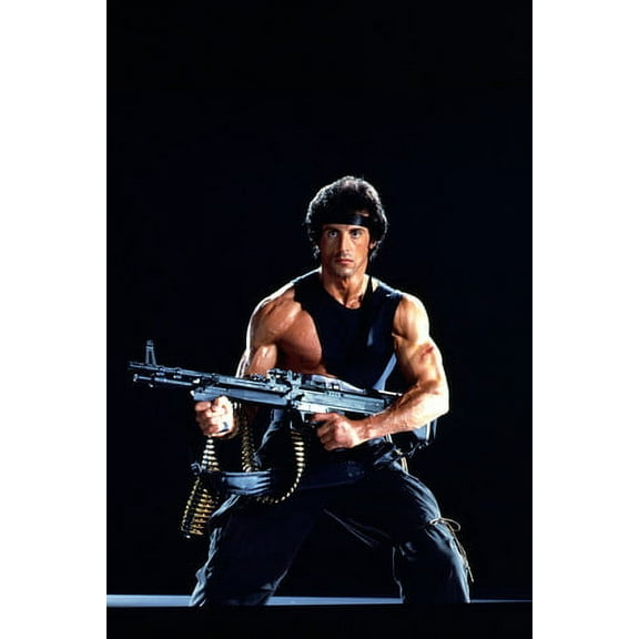 Sylvester Stallone Stunning Rambo With Grenade Launcher 24x36 Poster