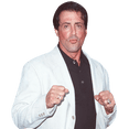 thumbnail image 1 of Sylvester Stallone (White Jacket) Half Body Buddy Cutout, 1 of 4