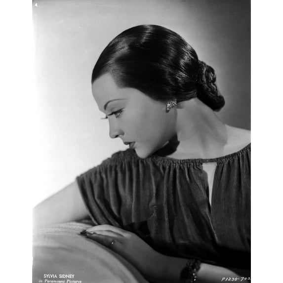 Sylvia Sidney wearing a Ruffled Blouse Photo Print (8 x 10)