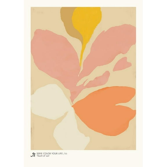 Sylvia Takken - Touch Of Sun Print Wall Art, Modern Wall Decor For Living Room Bedroom, 8x12 UNFRAMED