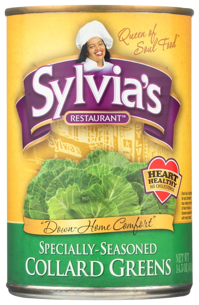 Sylvia's Canned Collard Greens, Canned Vegetables, 14.5 oz