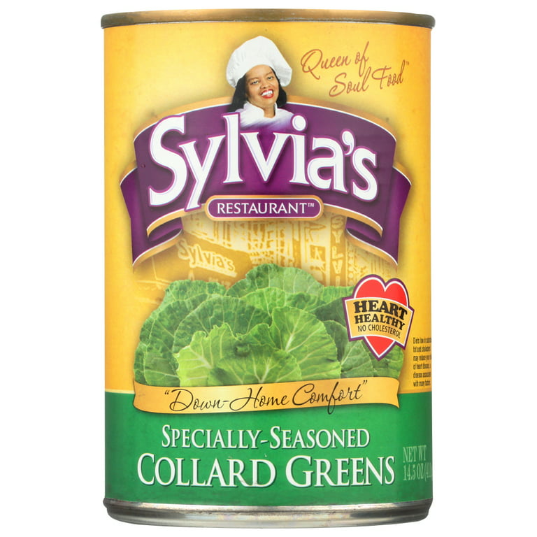 Sylvia's Restaurant Collard Greens, Specially-Seasoned - 14 oz