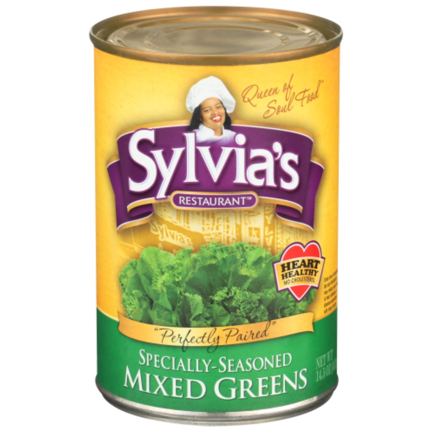 Sylvia's Canned Seasoned Mixed Greens 14 oz