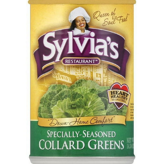 Sylvia's Restaurant Specially Seasoned Collard Greens, 14.5 oz (Pack of 12)