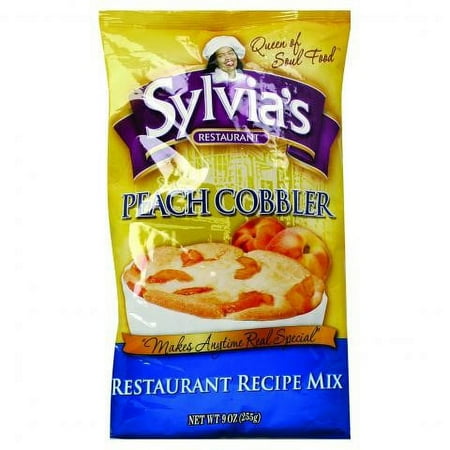 Sylvia's Peach Cobbler Mix, 9 Ounce Packages