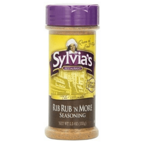 Sylvia's Rib Rub 'N More Seasoning 5.5-Ounce Containe Roasted (Pack of 12)