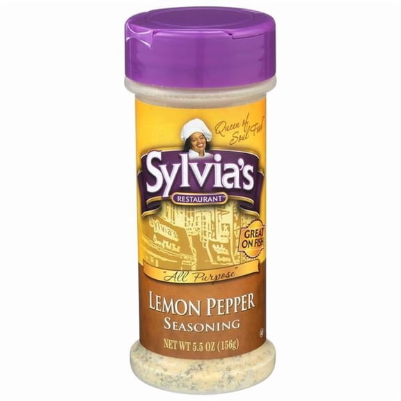 Sylvias 25570 Lemon Pepper Seasoning, 5.5 oz