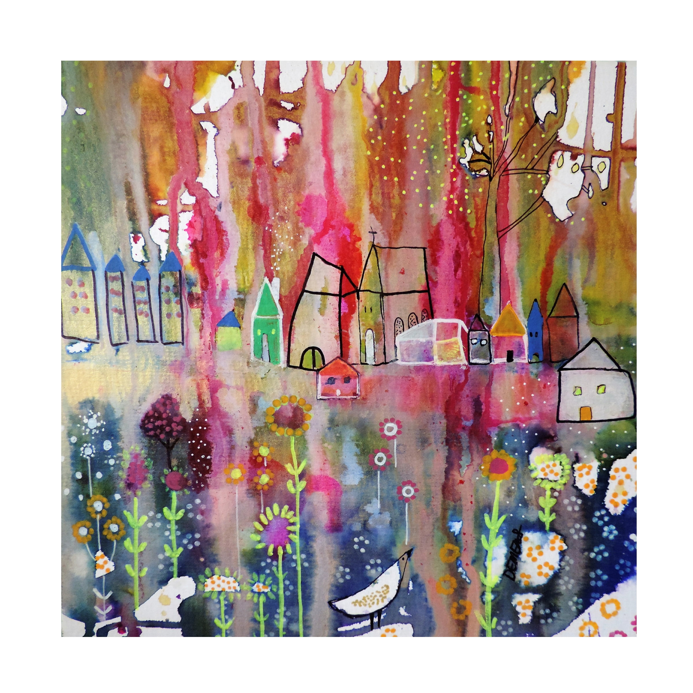 Sylvie Demers 'L horizon Posee' Canvas Art