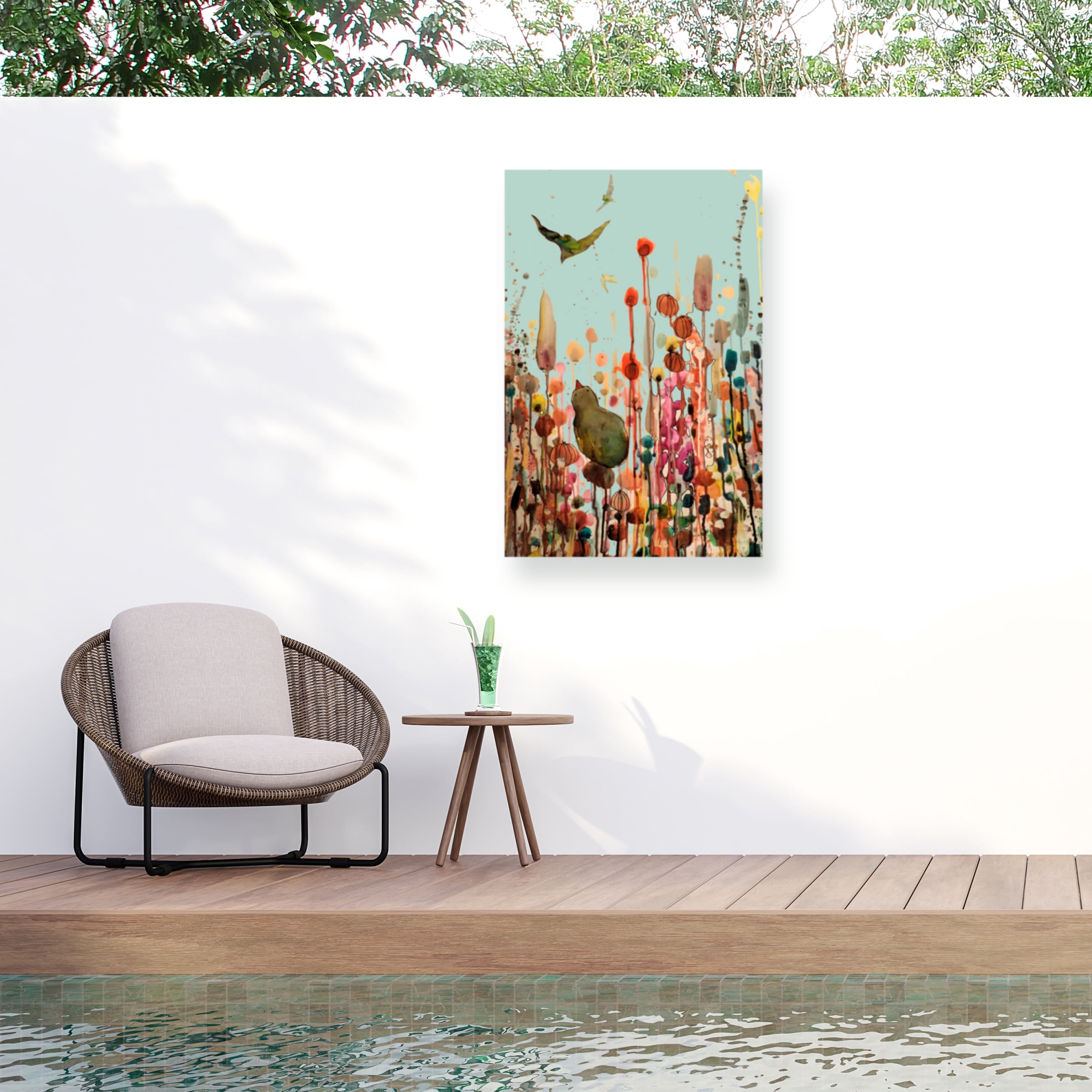 Sylvie Demers 'Learning To Fly (Blue Sky)' Outdoor Canvas 32x22