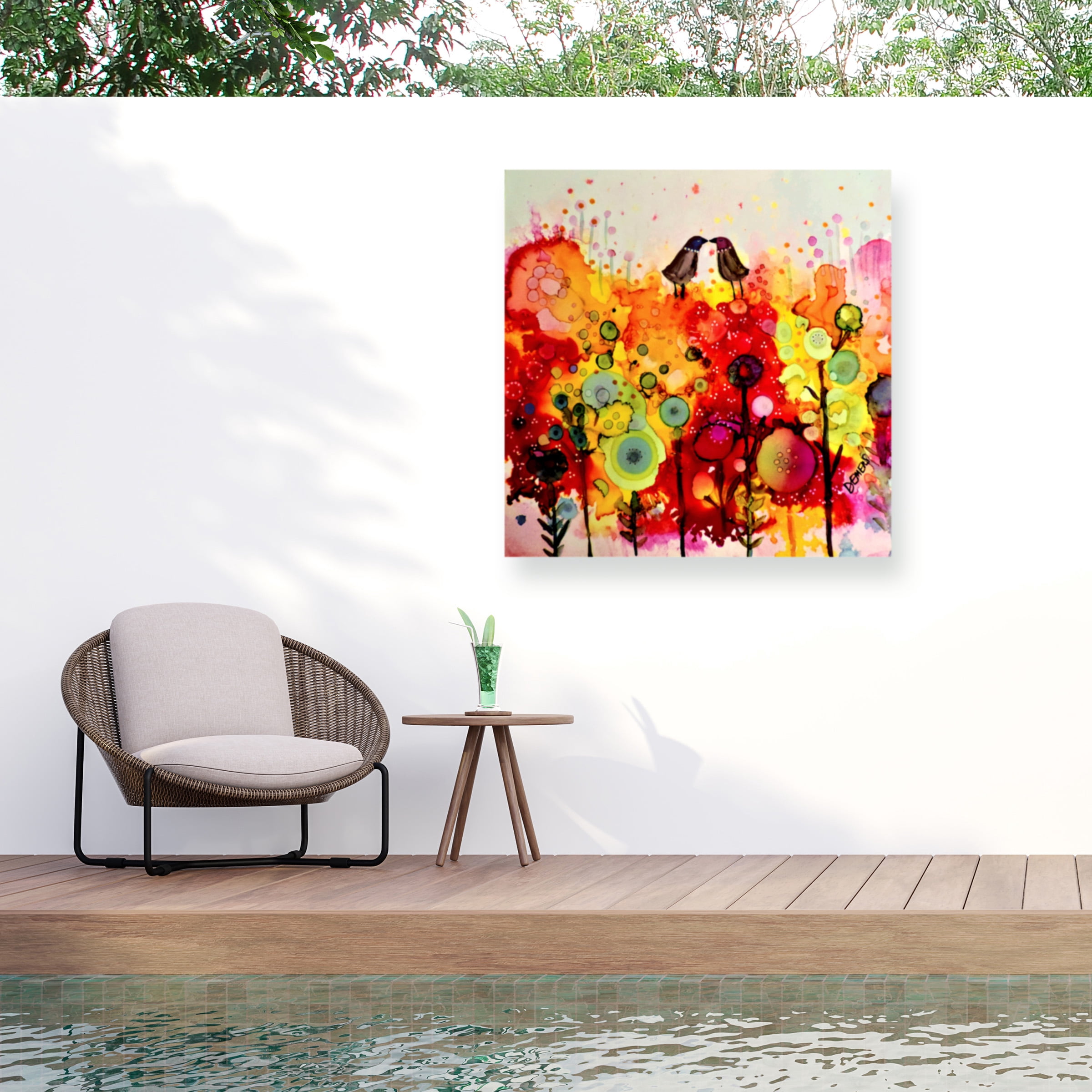 Sylvie Demers 'Tendresse' Outdoor Canvas 14x14