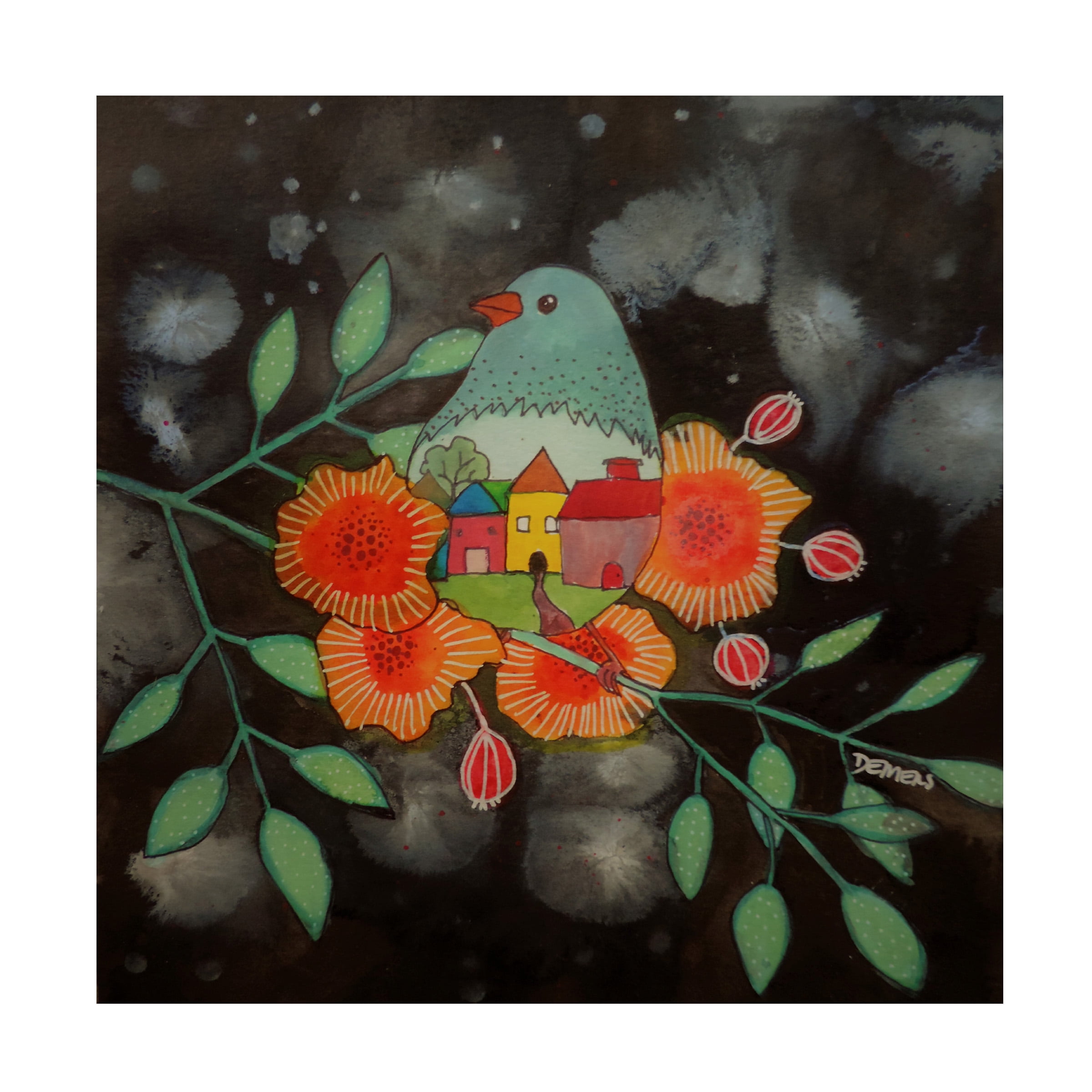 Sylvie Demers 'Une Nuit' Canvas Art