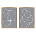 thumbnail image 1 of Sylvie Modern Circles 18 in x 24 in Framed Painting Canvas Art Prints, by Kate and Laurel Set of 2, 1 of 8