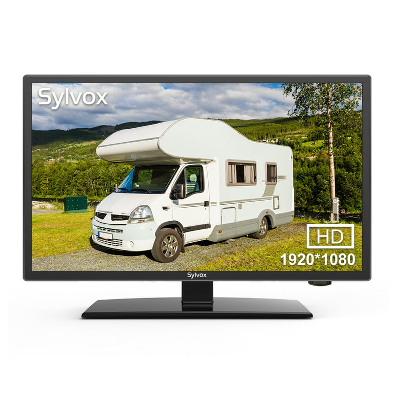  SYLVOX 12V TV 24 inch, 1080P RV TV 12 Volt DC Powered  Integrated HDTV(ATSC) Tuner, Built-in DVD Player Speaker FM Radio, with  HDMI/USB/AV Input, Suitable for Motorhome, RV Caravan and Boat 