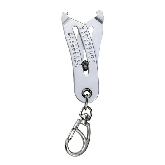 Sylvtty 1/2 Pcs Portable Thread Size Checker Keychain Nut And Bolt Thread Checker Bolt Ruler Thread Size Checker Quick Accurate Measurement Bolt Size And Thread Identifier Gauges