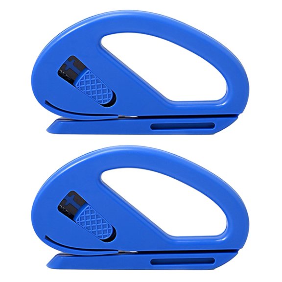 Sylvtty 1/2Pcs Safety Cutter Tool Film Cutter Hidden Blade Wrapping Paper Trimmer Easy Sliding Packaging Paper Roll Cutter