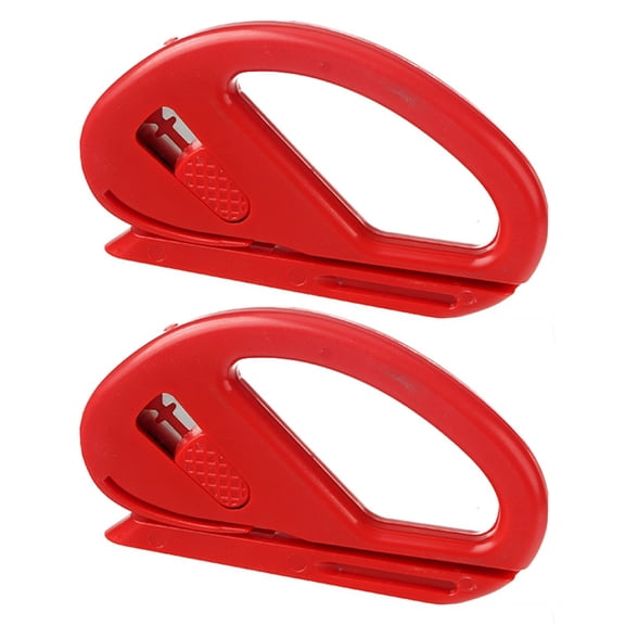 Sylvtty 1/2Pcs Safety Cutter Tool Film Cutter Hidden Blade Wrapping Paper Trimmer Easy Sliding Packaging Paper Roll Cutter