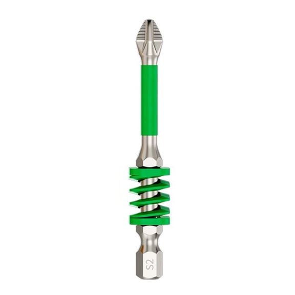 Sylvtty 1/3Pcs Magnetic Bit Set with Spring Impact-Resistant Hexagonal Electric Screwdriver Bits Anti-Slip Design Screwdriver Kit