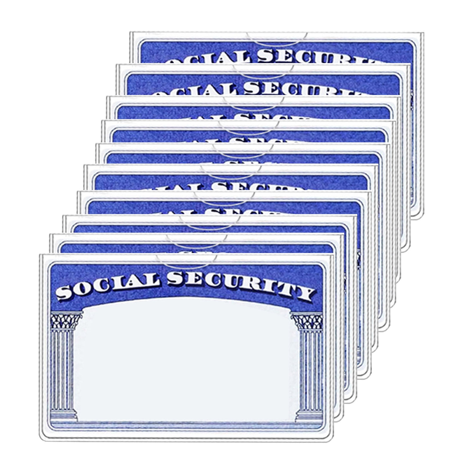 Sylvtty 10/20 Pcs Social Security Card Sleeves Transparent Medicare ...