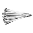 thumbnail image 1 of Sylvtty 100 Pcs Metal Zip Tie Multi-purpose Stainless Steel Self Locking Cable Ties for Exhaust Wrap Chain Link Fence Parts Farms Pipes, 1 of 6