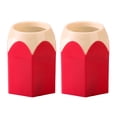 thumbnail image 1 of Sylvtty 2 Pcs Pencil Head Shape Pen Holder Desktop Pen Storage Box Multi-functional Makeup Brush Organizer for Classroom Home Office Supplies, 1 of 7