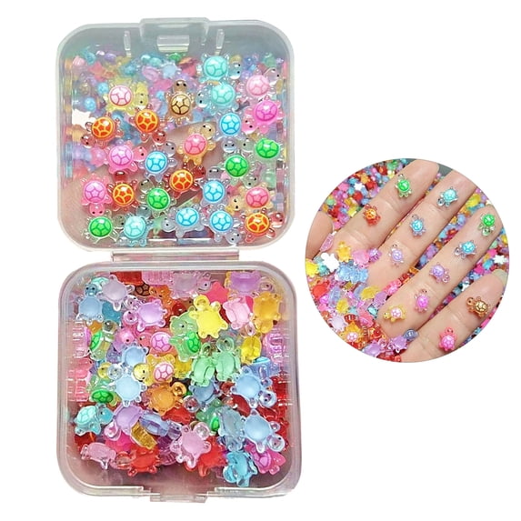 Sylvtty 200 Pcs Mini Resin Turtles Glow in The Dark Tiny Turtle Figurines Miniature Turtle Statues for DIY Fairy Garden Micro Landscaping Decor