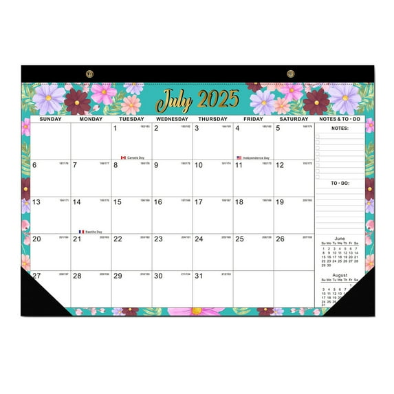 Sylvtty 2025-2026 Wall Calendar Floral Design Wall Hanging Calendar Jul. 2025 - Dec. 2026 18 Monthly Planner for Home Office School Decor