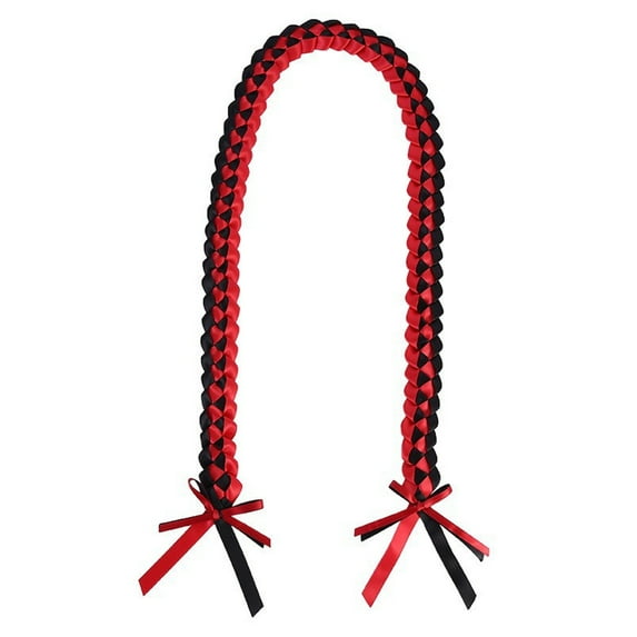 Sylvtty 2025 Graduation Lei Handmade Double Braided Ribbon Lei Necklace Class of 2025 Grad Gifts for High School College Graduation Party Accessories