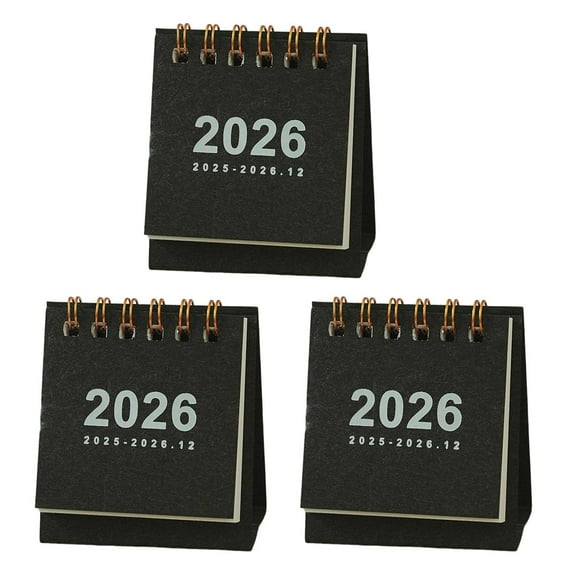 Sylvtty 2026 Mini Desk Calendar Jan 2026 Dec 2026 12 Monthly Planner Small Standing Calendar with Twin Wire Binding for Home Office