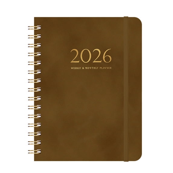 Sylvtty 2026 Weekly Monthly Planner Portable A5 Size Agenda Notepad Stylish Design Schedule Book School Supplies