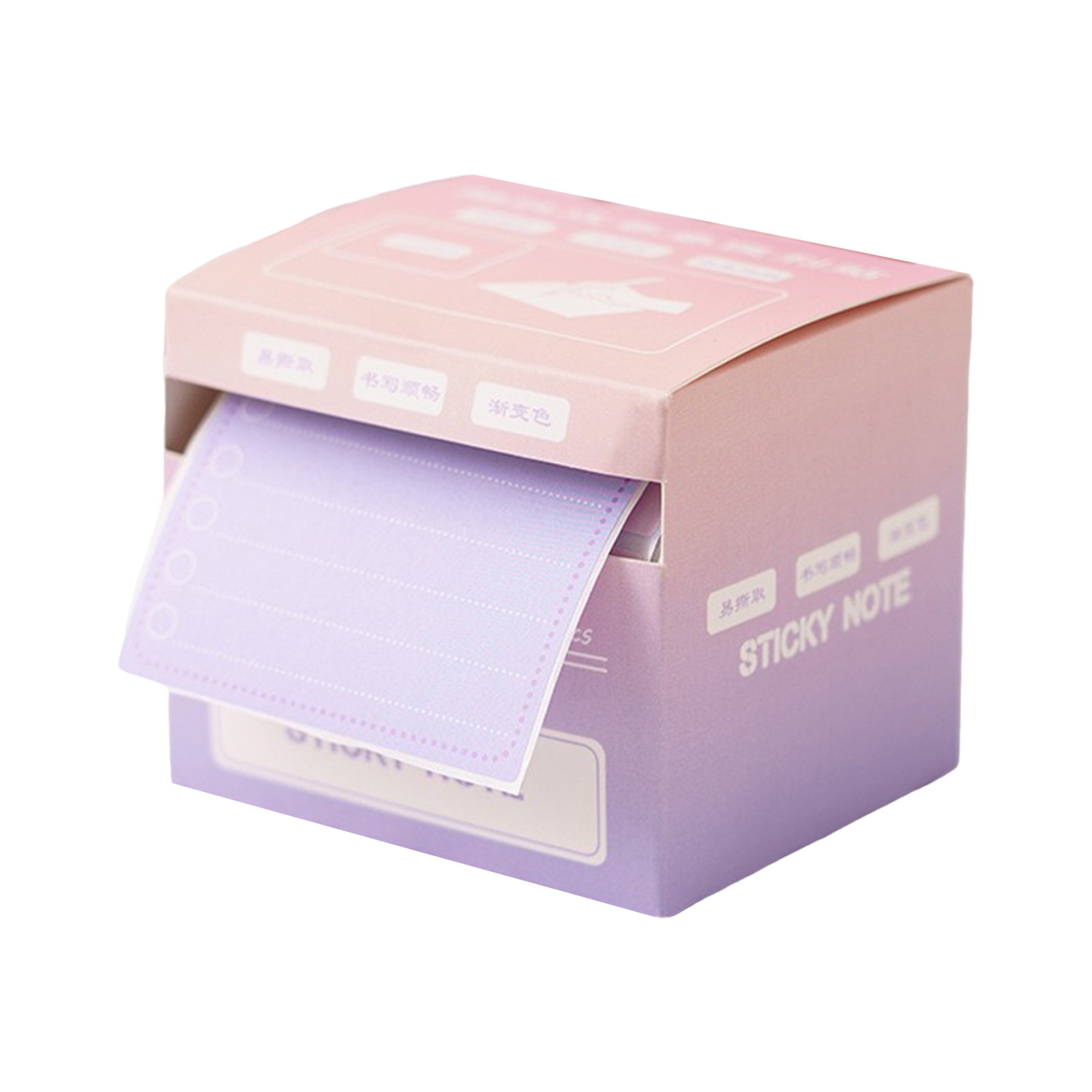 Stop Notes Box Sylvtty 256 Sheets/Box Roll Tape Sticky Notes Full Adhesive Pull Out ...