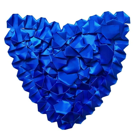 Sylvtty 273 Pcs Pre-made Satin Ribbon Rose Petals Handmade Half-Finished Eternal Rose Petal DIY Everlasting Floral Bouquets for Wedding Anniversary Birthday