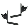 thumbnail image 1 of Sylvtty 2Pcs Cat Book Stand Whimsical 3D Cat Design Sturdy Metal Construction Booklocks Powder-coated Decorative Bookends, 1 of 7