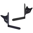 thumbnail image 1 of Sylvtty 2Pcs Cat Book Stand Whimsical 3D Cat Design Sturdy Metal Construction Booklocks Powder-coated Decorative Bookends, 1 of 6