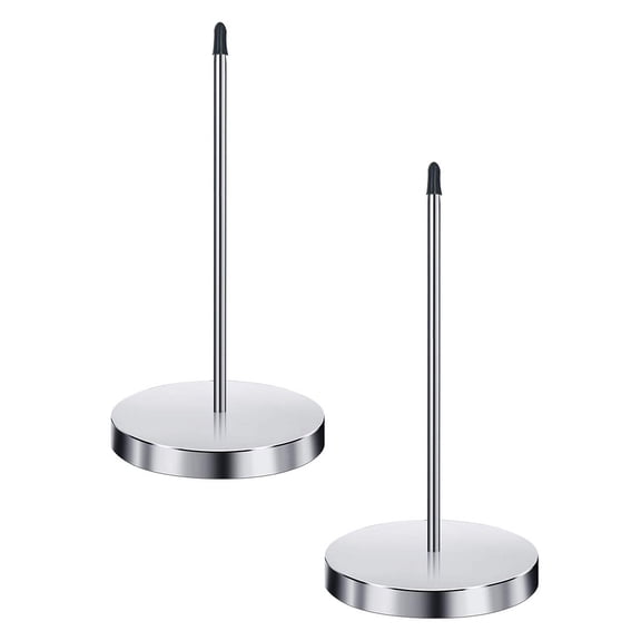 Sylvtty 2Pcs Metal Receipt Bill Paper Note Holder Spike with Stand Office Table Tool